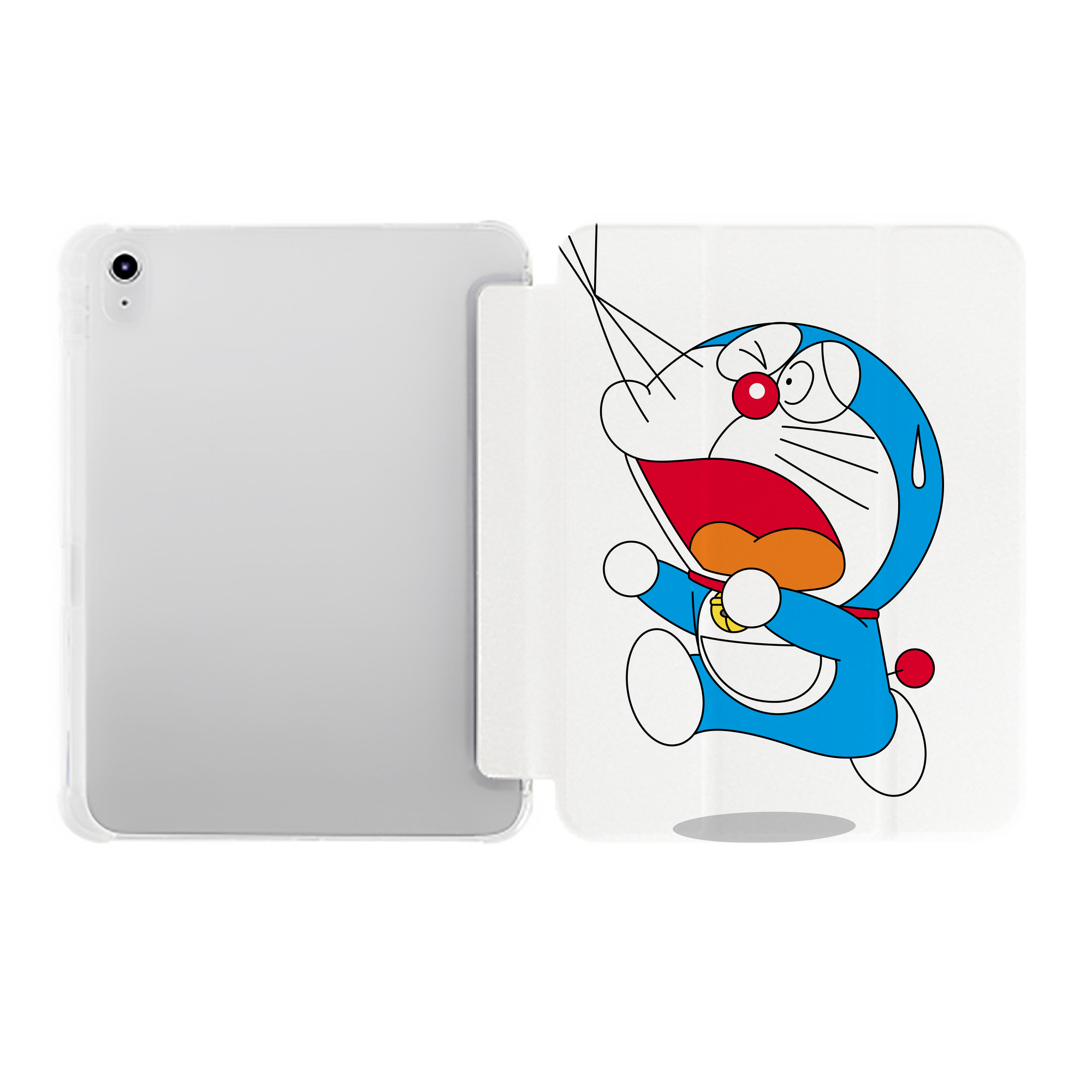 （画像用） ドラえもん Doraemon IPad ケース ペン収納付き 三つ折りスタンド PUレザー×シリコン 対応機種9.5/10.5/10.9インチ